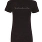 Women's Black V-Neck Fitted T-Shirt