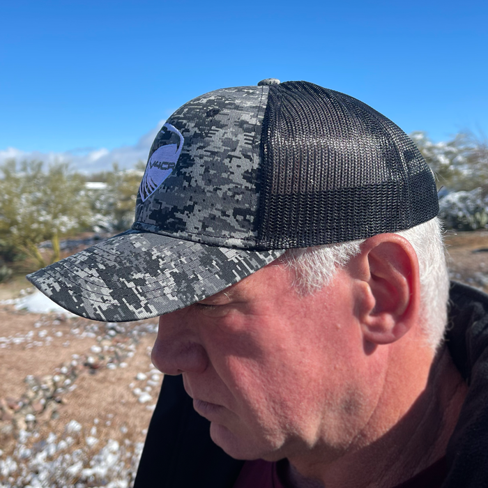 Black, Grey & White Digital Camo Snapback Hat