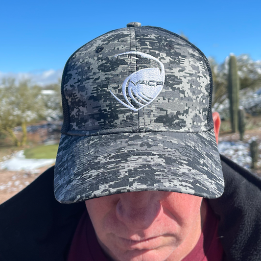 Black, Grey & White Digital Camo Snapback Hat