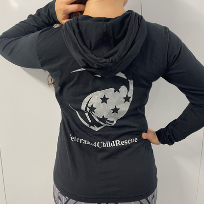Women's Black Hooded Long Sleeves
