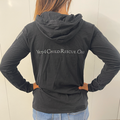 Women's Black Hooded Long Sleeves