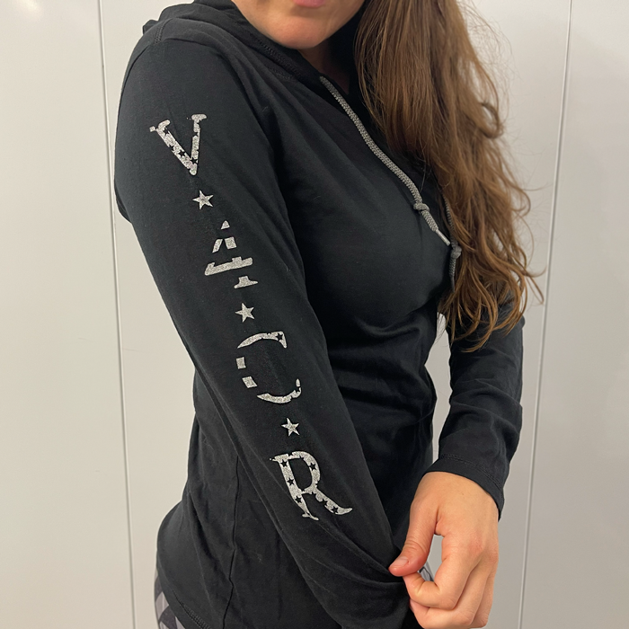 Women's Black Hooded Long Sleeves