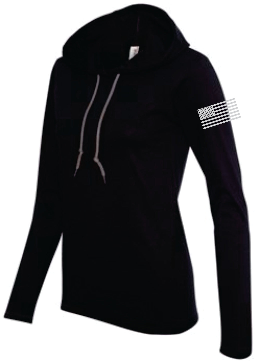 Women's Black Hooded Long Sleeves