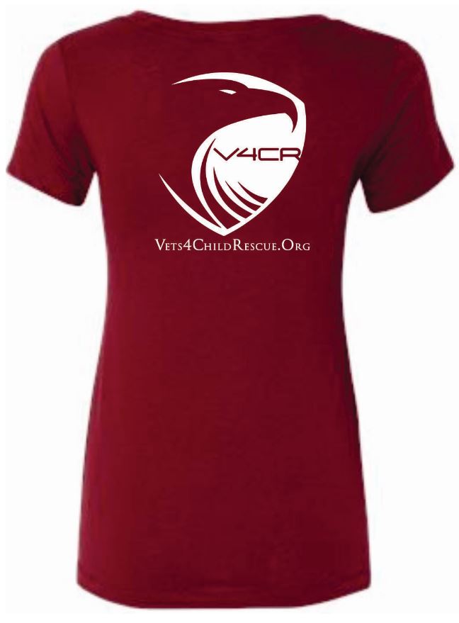 Women's Cardinal V-Neck Fitted T-Shirt