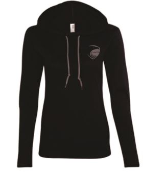 Women's Black Hooded Long Sleeves